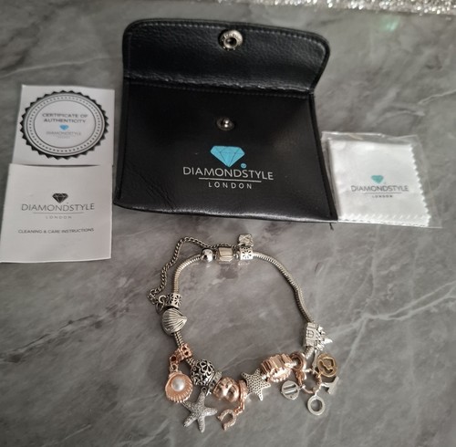 Charm bracelet with ten - charm,