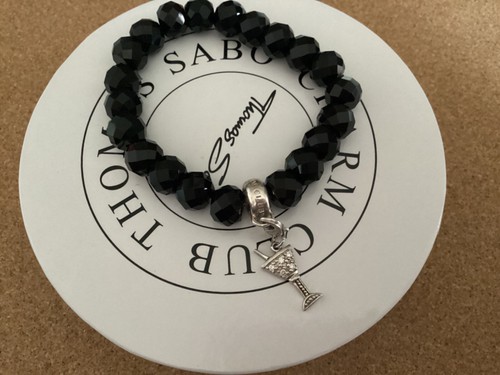 Thomas sabo black bead charm - black,