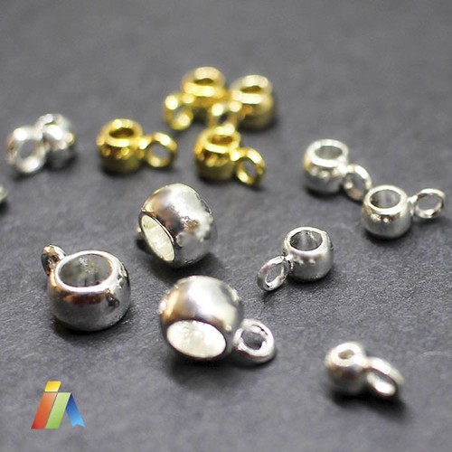 Silver gold gunmetal bails - silver,