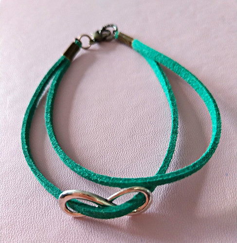 Green cord charm bracelet with - bracelet,