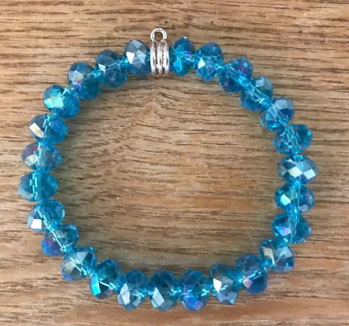 Light blue glass crystal - light,