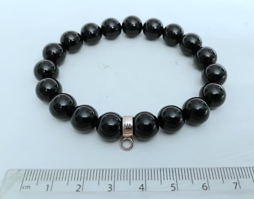 5mm black glass bead - 10.5mm,